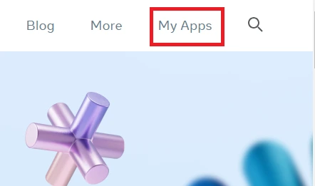 My Apps menu on developers.facebook.com